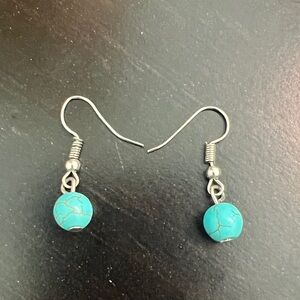 Turquoise Bead Drop Earrings - Women Jewelry